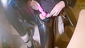 Davine In Latex Leggings Big Cumshot Through Prinz Albert Piercing And Swallows